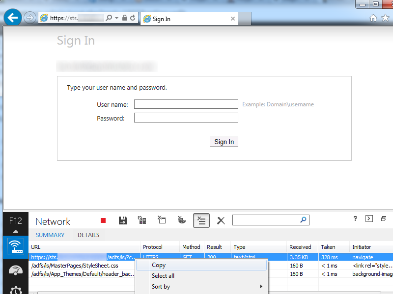 Office 365 - Federated URL